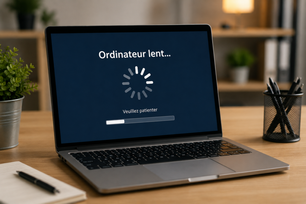 Ordinateur lent nécessitant un dépannage informatique